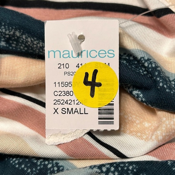 Maurices Pink and Green Sleeveless V-Neck Maxi Sundress - Picture 8 of 13